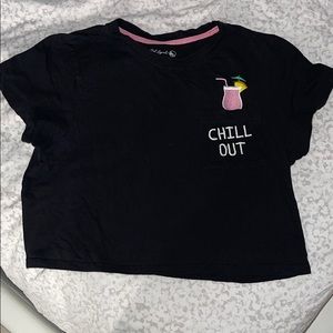 Chill Out black crop top